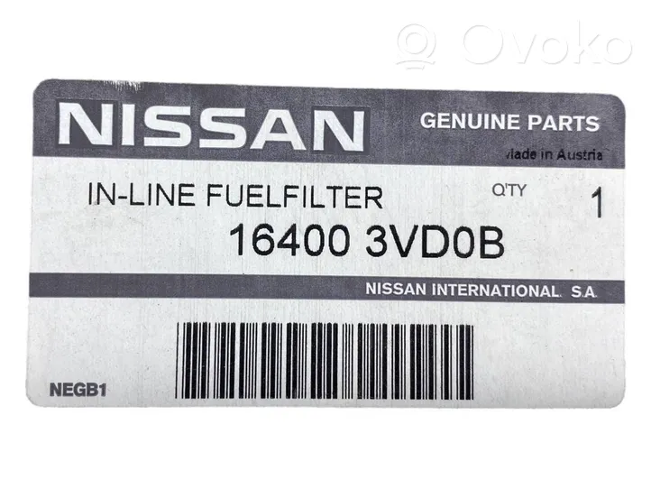 Nissan Qashqai Filtre à carburant 164003VD0B