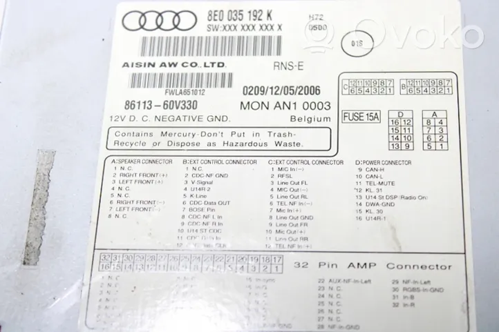Audi A4 S4 B7 8E 8H Mascherina unità principale autoradio/GPS 