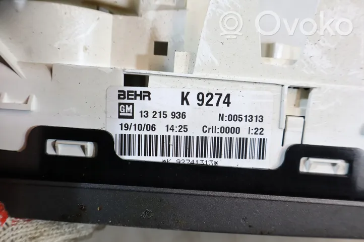 Opel Meriva A Interior fan control switch 