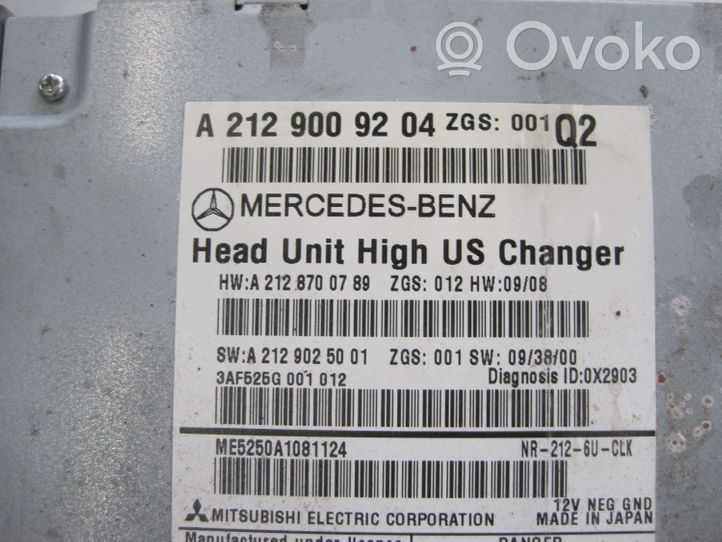 Mercedes-Benz E A207 Panel / Radioodtwarzacz CD/DVD/GPS A2129009204