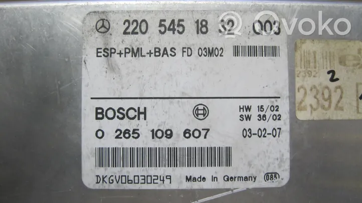 Mercedes-Benz S W220 Capteur ESP 2205451832