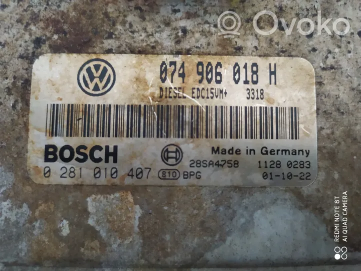 Volkswagen II LT Calculateur moteur ECU 0281010407