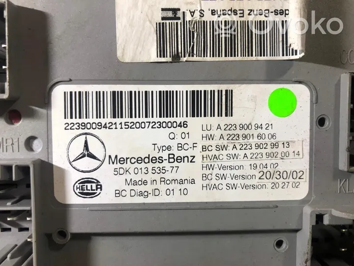 Mercedes-Benz S W223 SAM control unit A2239009421