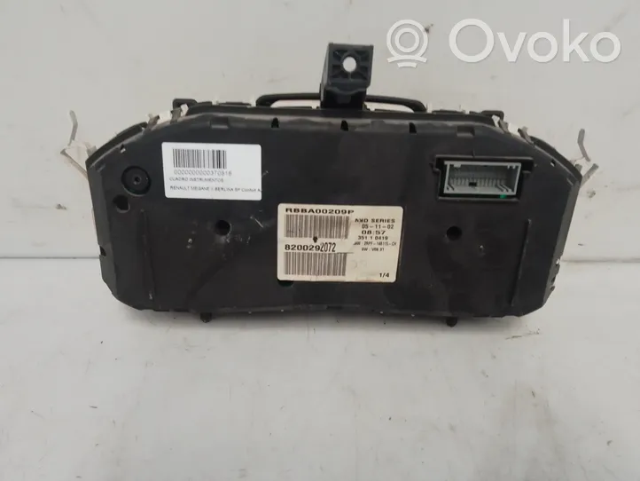 Renault Megane II Tachimetro (quadro strumenti) 8200292072