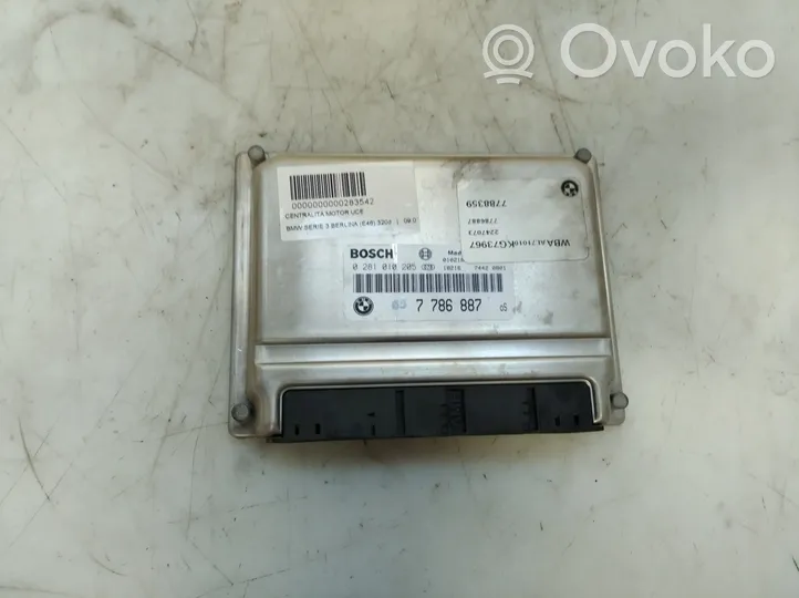 BMW 3 E46 Sterownik / Moduł ECU 0281010205