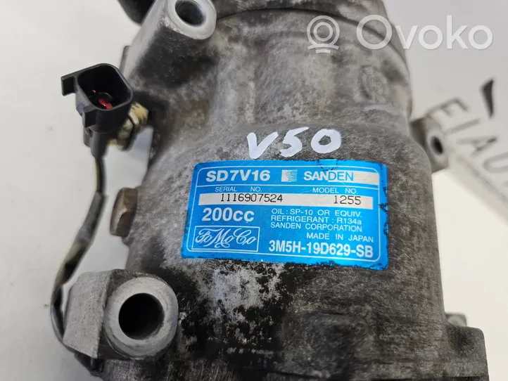 Volvo V50 Ilmastointilaitteen kompressorin pumppu (A/C) 3M5H19D629SB