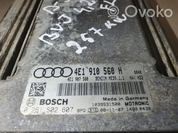 Audi A8 S8 D3 4E Moottorin ohjainlaite/moduuli (käytetyt) 4E1910560H