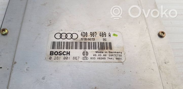 Audi A8 S8 D3 4E Variklio valdymo blokas 4D0907409A