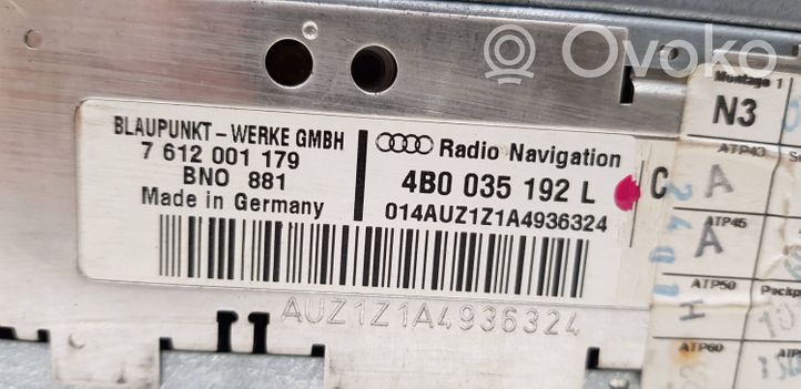 Audi A6 S6 C5 4B Panel / Radioodtwarzacz CD/DVD/GPS 4B0035192L