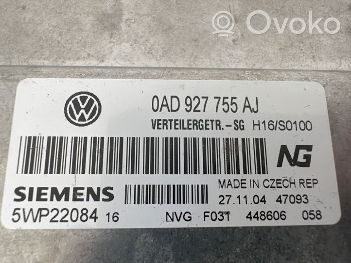 Volkswagen Touareg I Unité de commande, différentiel boîte de transfert 0AD927755AJ