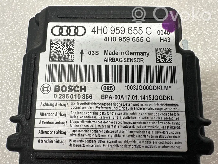 Audi A6 S6 C7 4G Turvatyynyn ohjainlaite/moduuli 4H0959655C