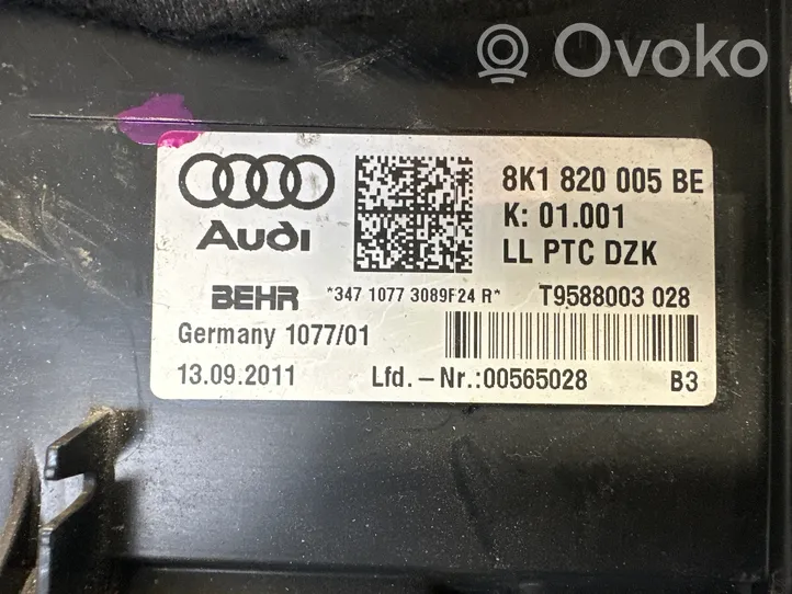 Audi A4 S4 B8 8K Sisälämmityksen ilmastoinnin korin kokoonpano 8K1820005BE