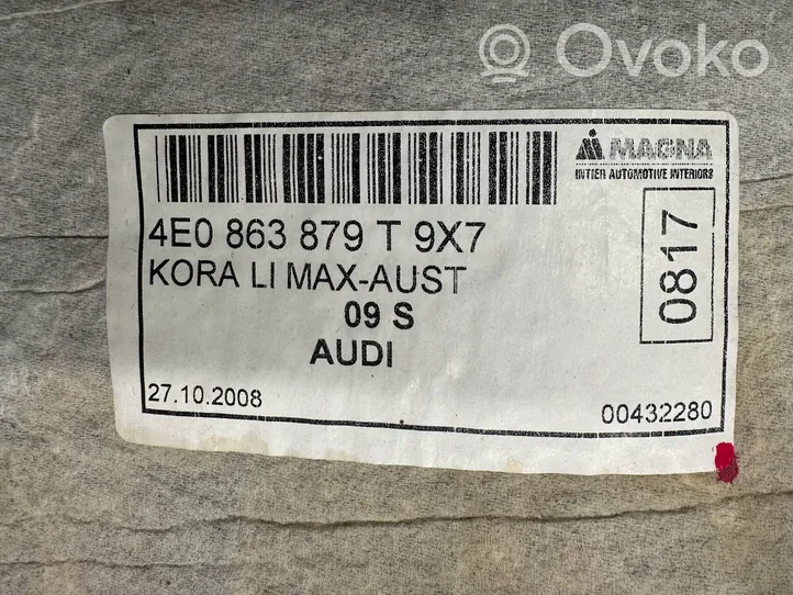Audi A8 S8 D3 4E Tavaratilan sivuverhoilu 4E0863880F