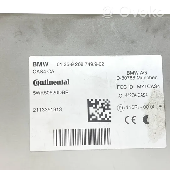 BMW 5 F10 F11 Moduł / Sterownik CAS 9268749