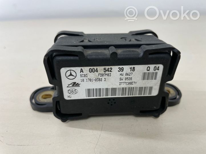 Mercedes-Benz S W221 ESP acceleration yaw rate sensor A0045423918