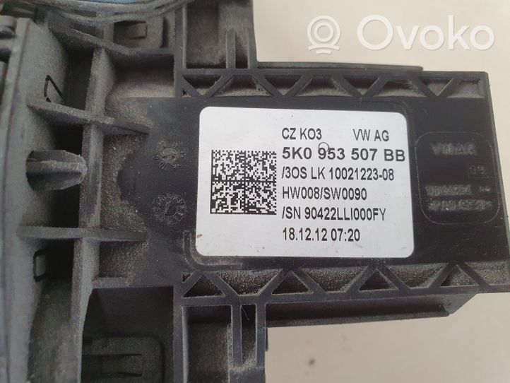 Volkswagen Golf VI Interruptor/palanca de limpiador de luz de giro 5K0953507BB