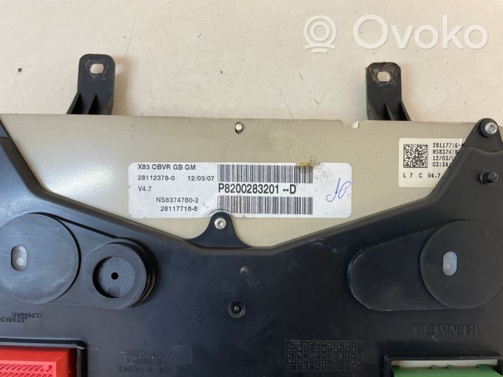 Opel Vivaro Tachimetro (quadro strumenti) P8200283201D