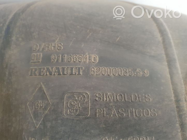 Opel Vivaro Rivestimento paraspruzzi parafango posteriore 8200003539