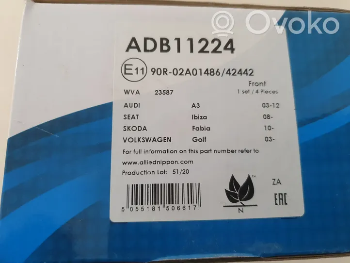 Audi A3 S3 8P Klocki hamulcowe przednie ADB11224