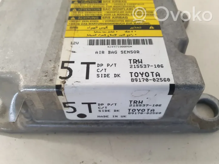 Toyota Auris 150 Oro pagalvių valdymo blokas 8917002560