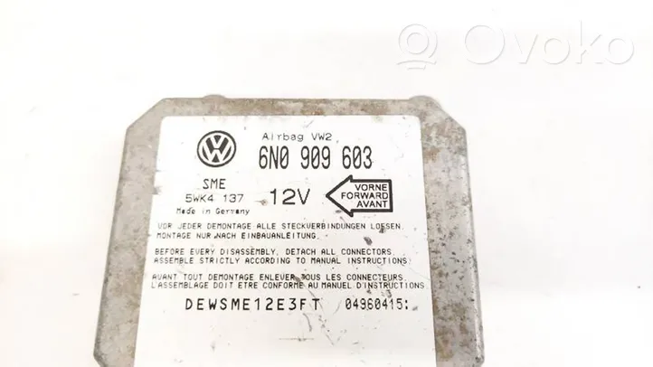 Volkswagen Sharan Sterownik / Moduł Airbag 6N0909603