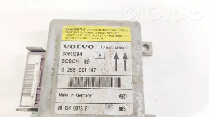 Volvo S40, V40 Module de contrôle airbag 30611294