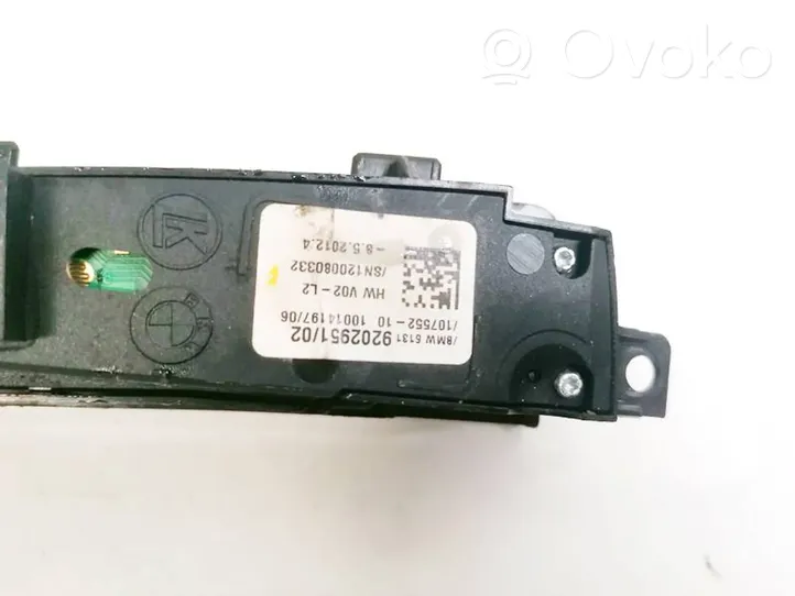 BMW 5 GT F07 Interruptor del sensor de aparcamiento (PDC) 920295102