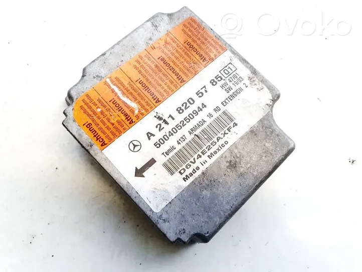 Mercedes-Benz E W211 Gaisa spilvenu vadības bloks a2118205785