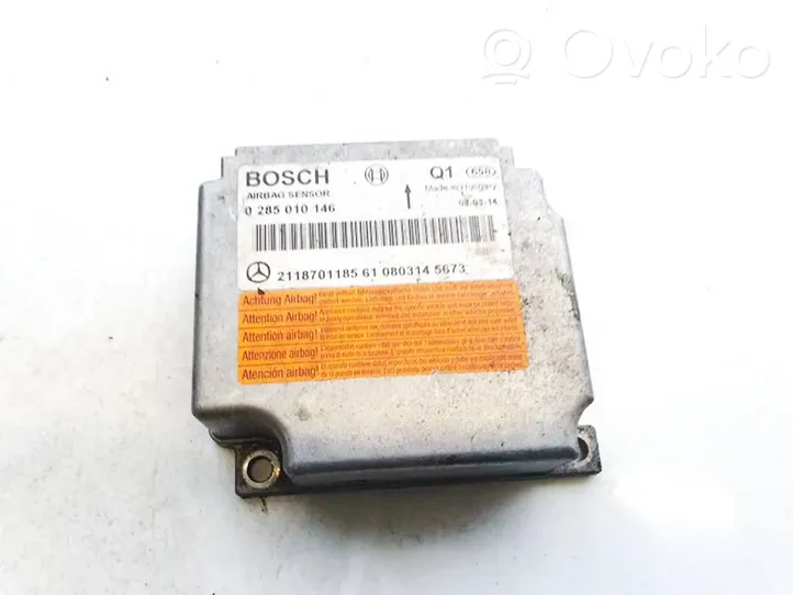 Mercedes-Benz E W211 Gaisa spilvenu vadības bloks 0285010146