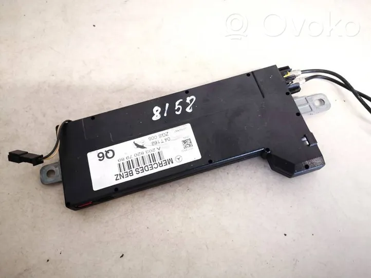 Mercedes-Benz C W203 Module unité de contrôle d'antenne a2038207989