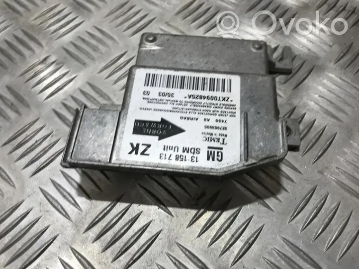 Opel Meriva A Oro pagalvių valdymo blokas 13158713