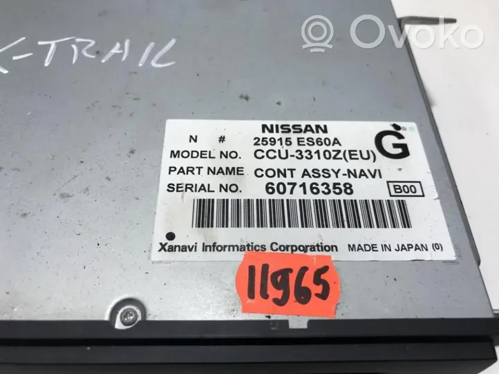 Nissan X-Trail T30 Unité de navigation Lecteur CD / DVD 25915es60a
