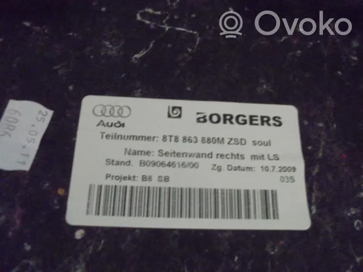 Audi A5 8T 8F Inne elementy wykończenia bagażnika 8t8863880m