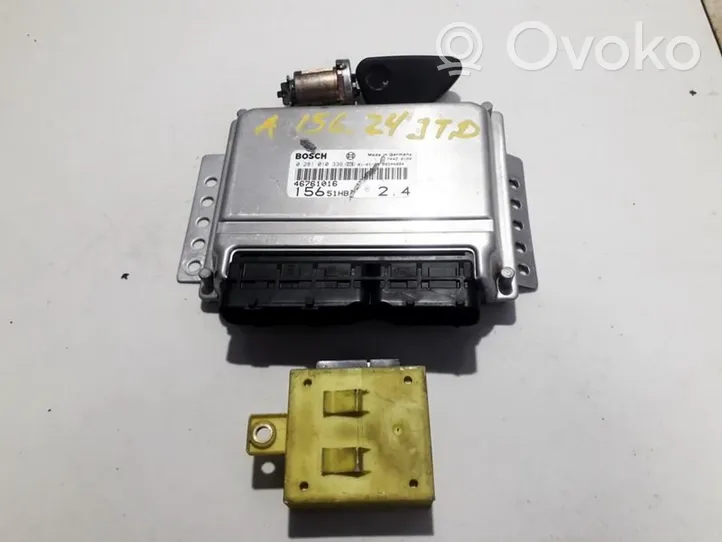 Alfa Romeo 156 Komputer / Sterownik ECU i komplet kluczy 0281010336