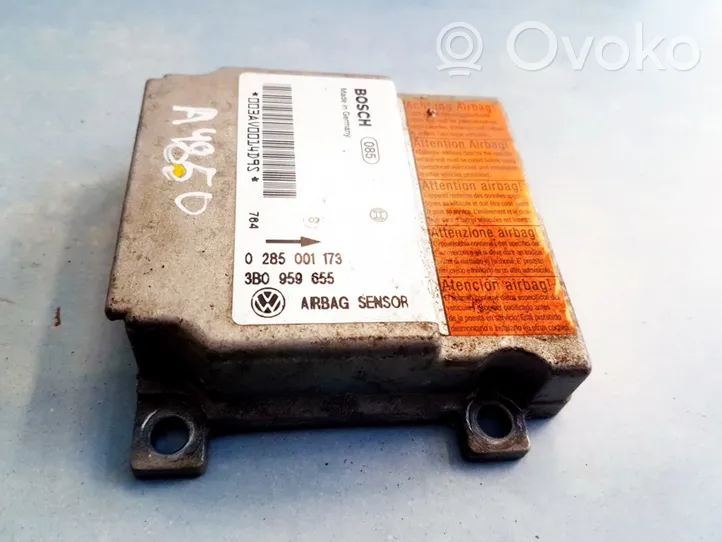 Volkswagen PASSAT B5 Oro pagalvių valdymo blokas 3B0959655