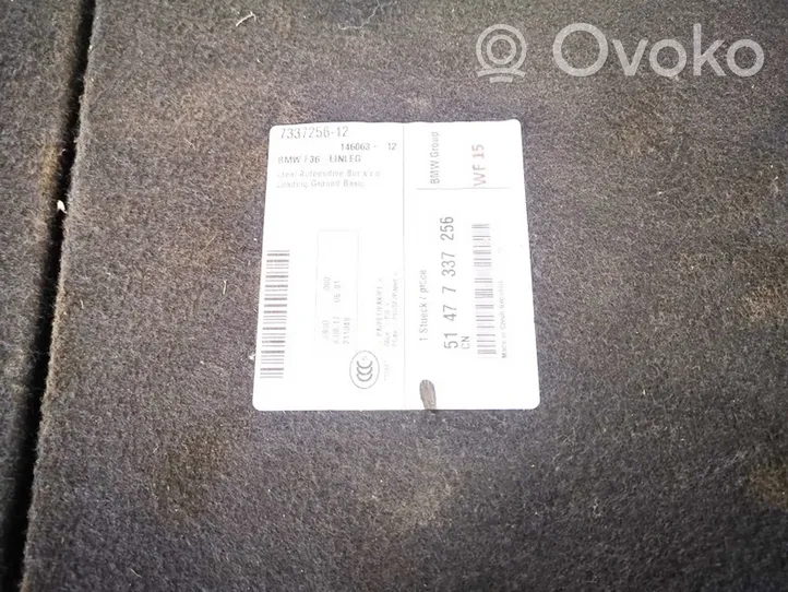 BMW 4 F32 F33 Doublure de coffre arrière, tapis de sol 51477337256