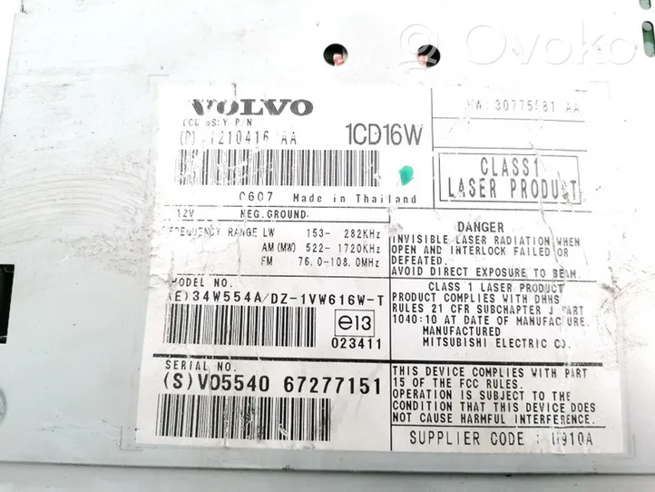 Volvo V50 Panel / Radioodtwarzacz CD/DVD/GPS 30775981