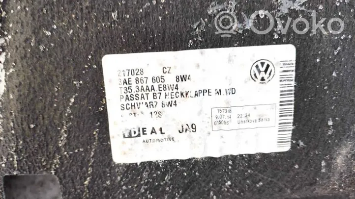 Volkswagen PASSAT B7 Muu vararenkaan verhoilun elementti 3AE867605