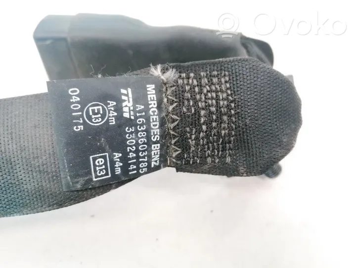 Mercedes-Benz ML W163 Boucle de ceinture de sécurité arrière A1638603785