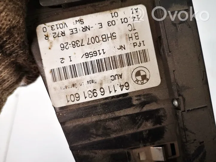 BMW 3 E46 Climate control unit 64116931601