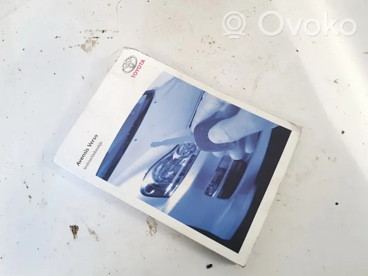 Toyota Avensis Verso Carnet d'entretien d'une voiture 