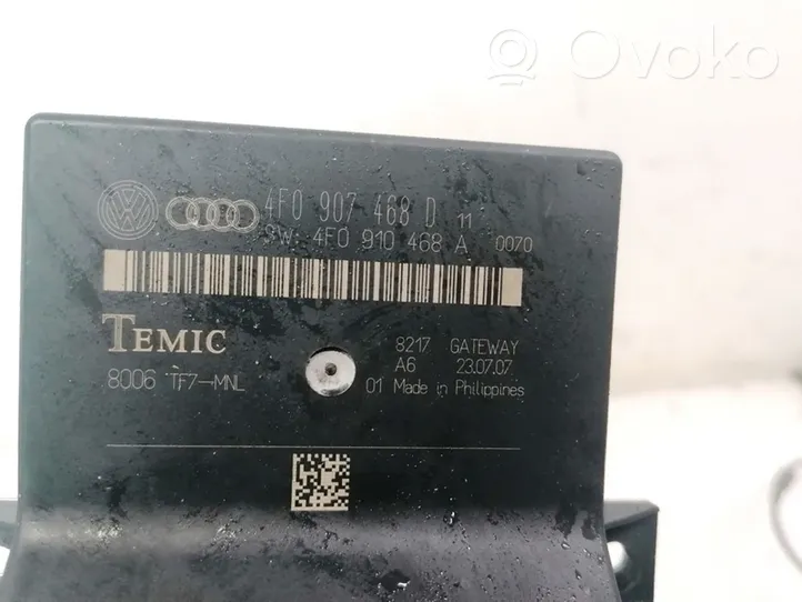 Audi A6 S6 C6 4F Muut ohjainlaitteet/moduulit 4F0907468D