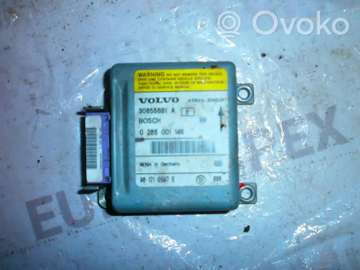 Volvo S40, V40 Turvatyynyn ohjainlaite/moduuli 30855881A