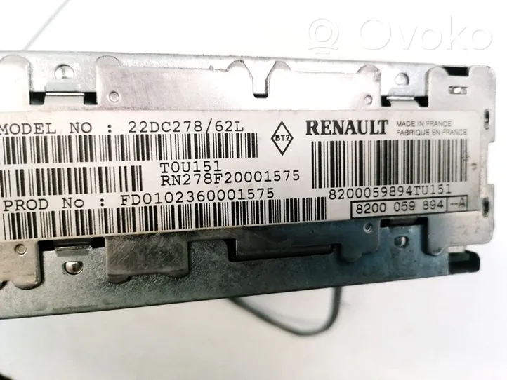 Renault Vel Satis Radija/ CD/DVD grotuvas/ navigacija 8200059894A