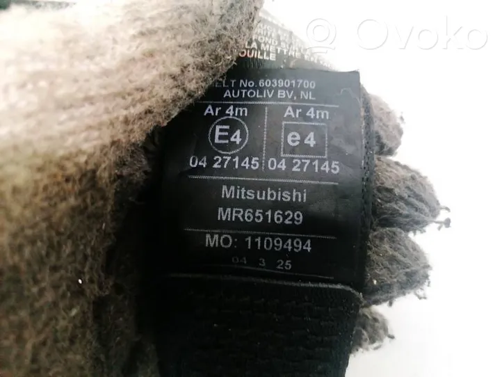 Mitsubishi Space Star Ceinture de sécurité arrière MR651629