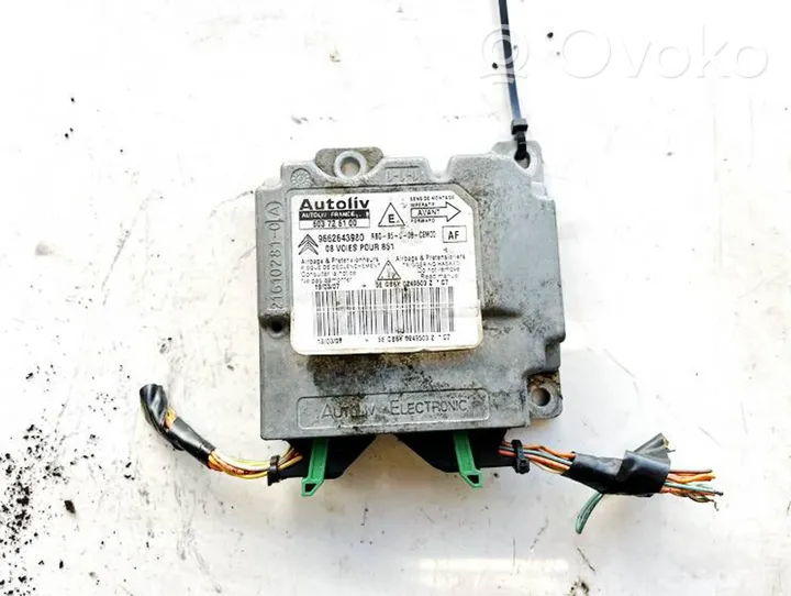 Citroen C4 I Airbag control unit/module 9662643980