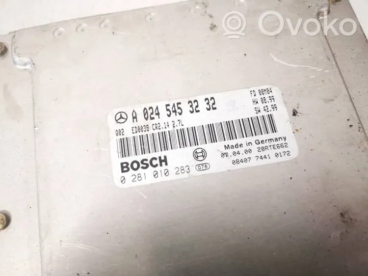 Mercedes-Benz ML W163 Sterownik / Moduł ECU a0245453232