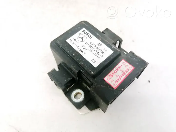 Mercedes-Benz E W210 Sensor ESP de aceleración de frecuencia del intermitente 0265005230