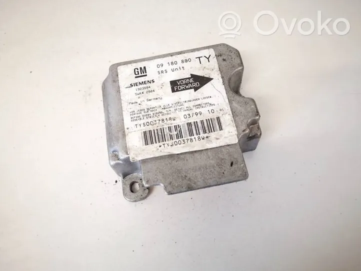 Opel Vectra B Module de contrôle airbag 09180800ty