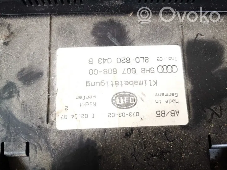 Audi A4 S4 B5 8D Climate control unit 8l0820043b